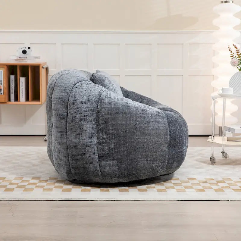 Chaise longue causeuse 59" en chenille rembourrée de mousse