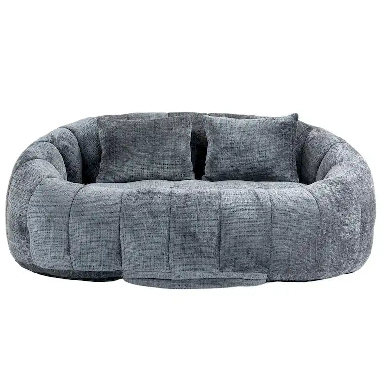 Chaise longue causeuse 59" en chenille rembourrée de mousse