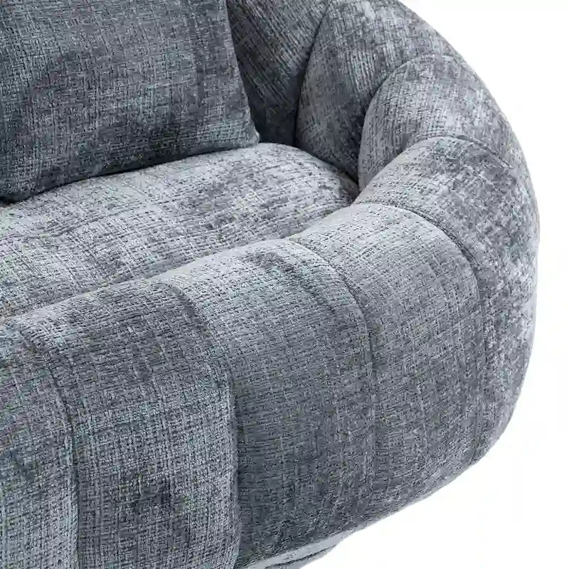 Chaise longue causeuse 59" en chenille rembourrée de mousse