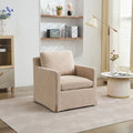Fauteuil pivotant en chenille avec coussin de dossier amovible