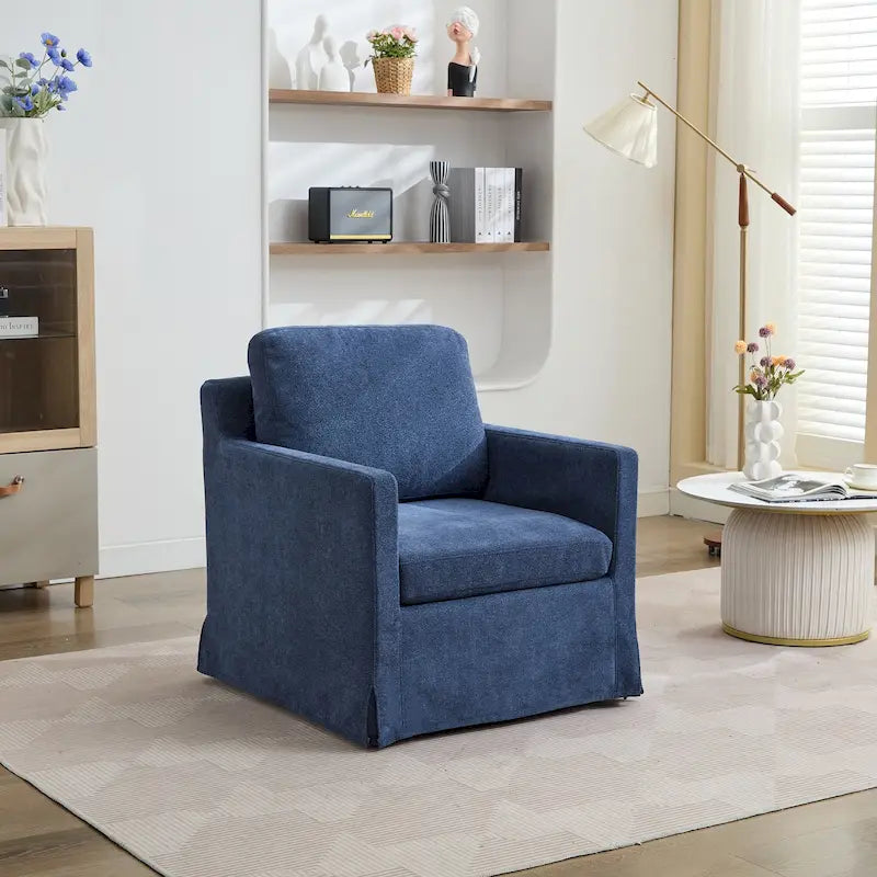Fauteuil pivotant en chenille avec coussin de dossier amovible