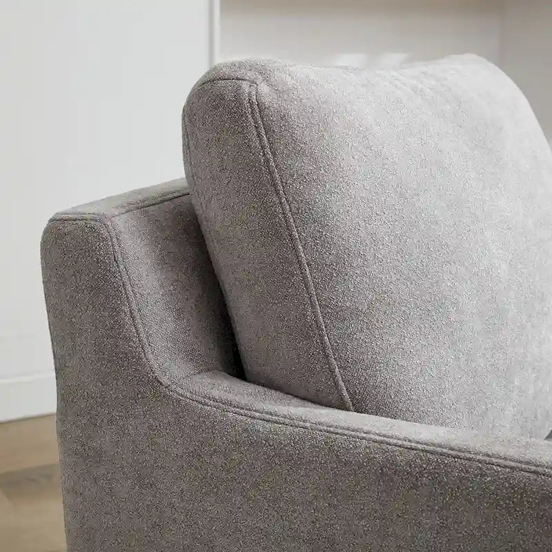 Fauteuil pivotant en chenille avec coussin de dossier amovible