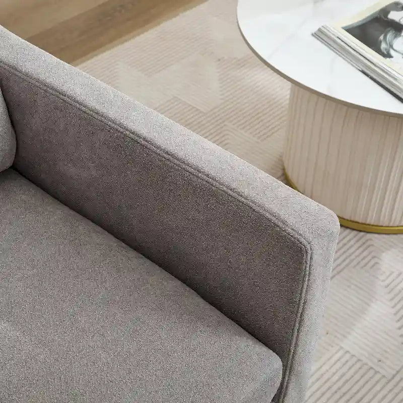 Fauteuil pivotant en chenille avec coussin de dossier amovible