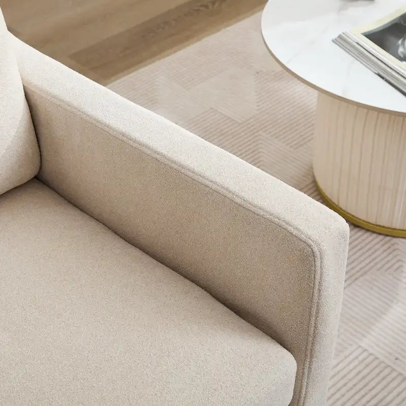 Fauteuil pivotant en chenille avec coussin de dossier amovible