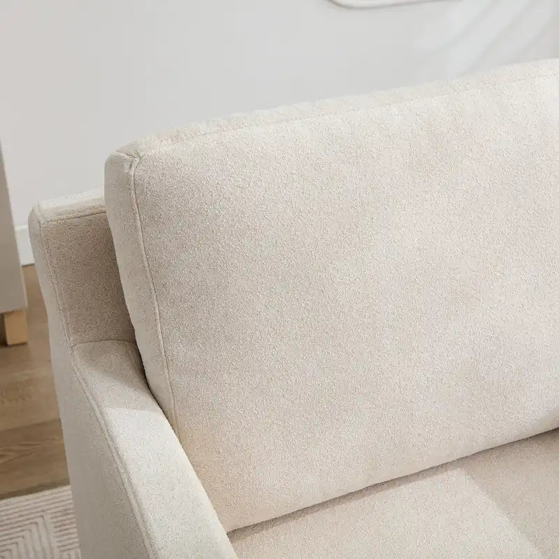 Fauteuil pivotant en chenille avec coussin de dossier amovible