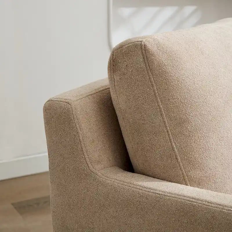 Fauteuil pivotant en chenille avec coussin de dossier amovible