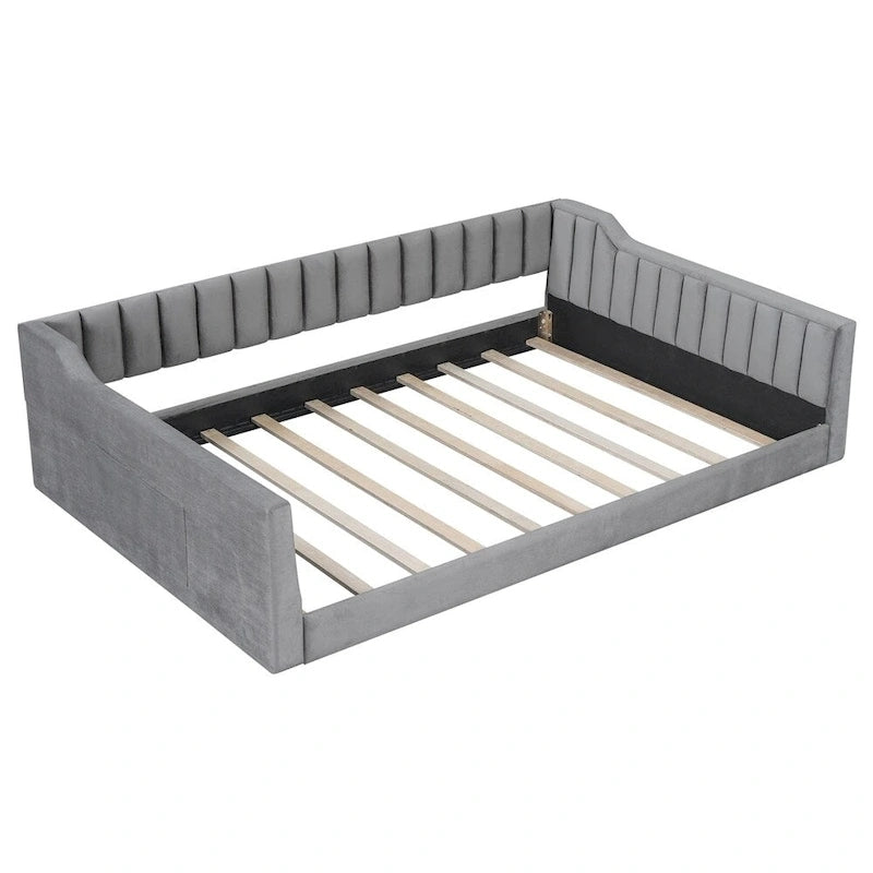 Lit de repos capitonné Full XL avec poche de rangement latérale