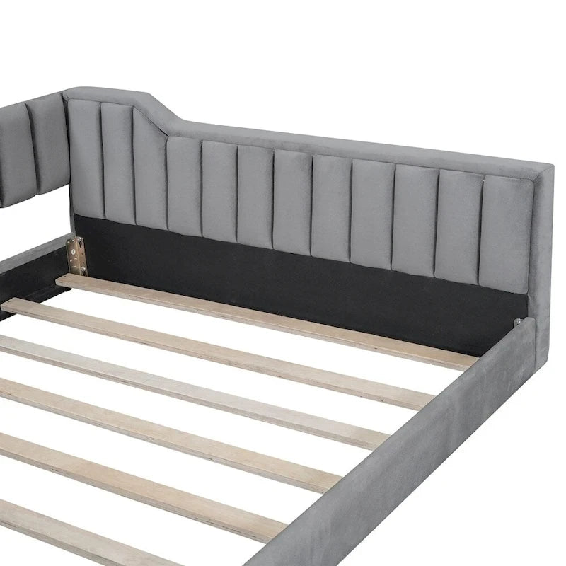 Lit de repos capitonné Full XL avec poche de rangement latérale