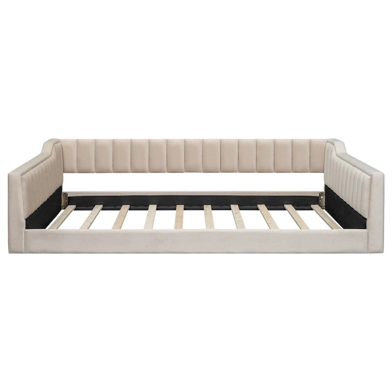 Lit de repos capitonné Full XL avec poche de rangement latérale