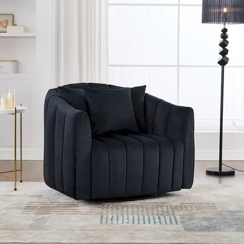 Fauteuil barillet pivotant à 360° avec assise rembourrée