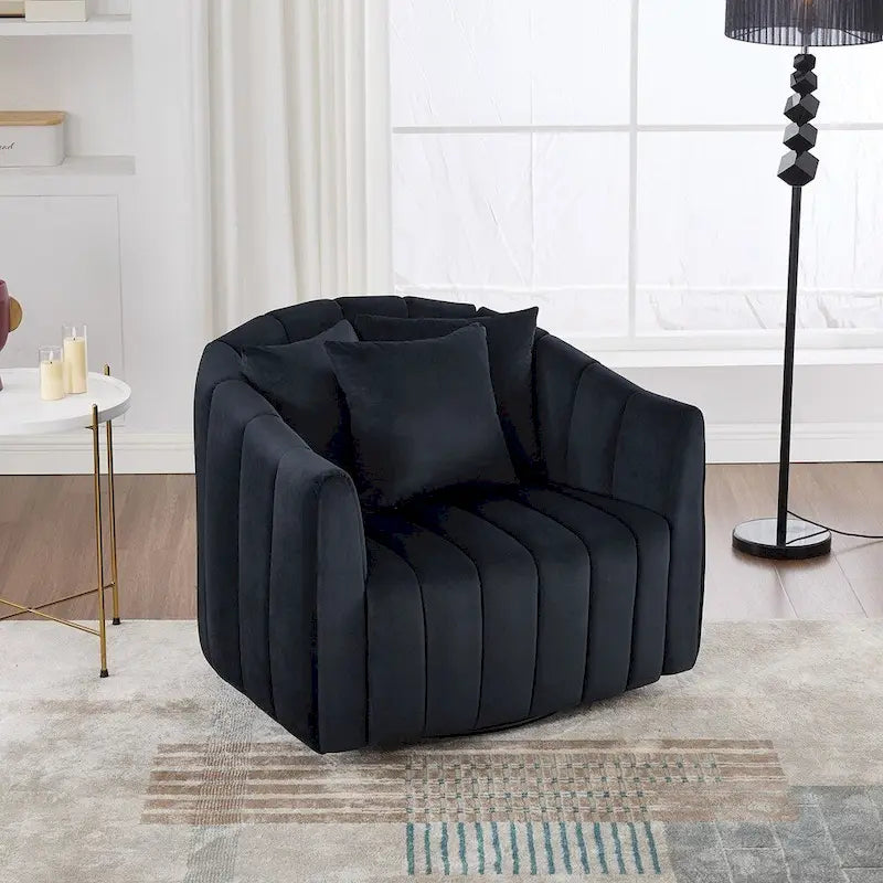 Fauteuil barillet pivotant à 360° avec assise rembourrée
