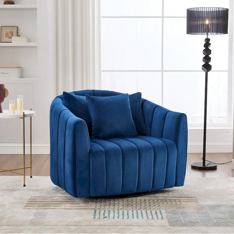Fauteuil barillet pivotant à 360° avec assise rembourrée