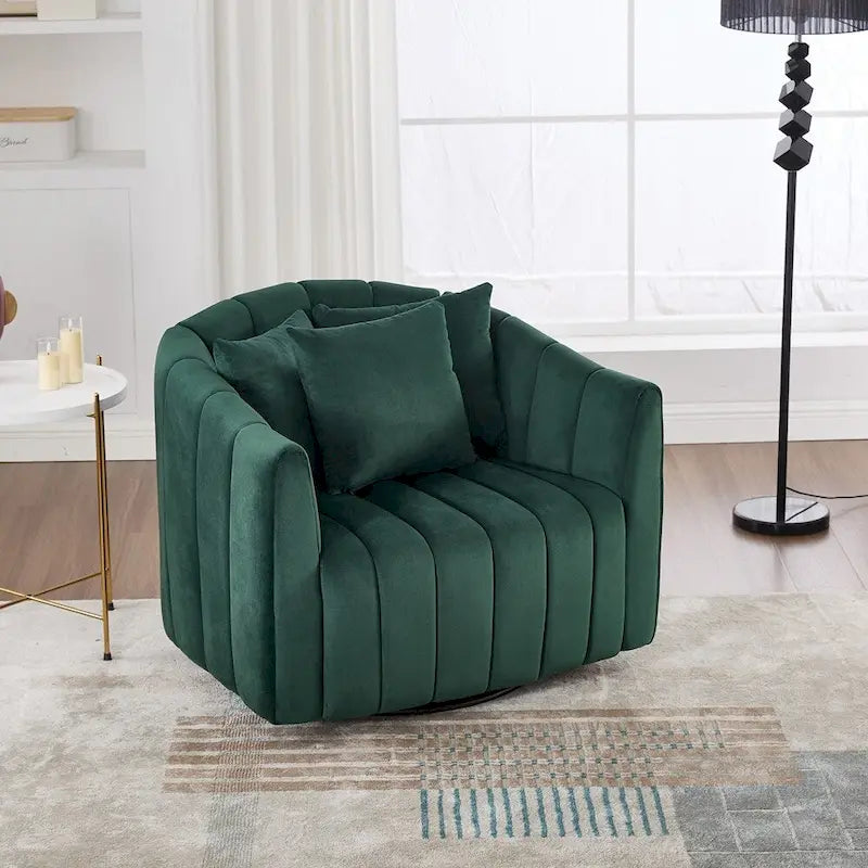 Fauteuil barillet pivotant à 360° avec assise rembourrée