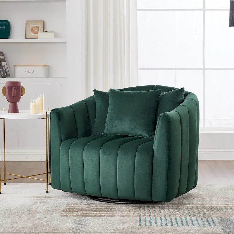 Fauteuil barillet pivotant à 360° avec assise rembourrée