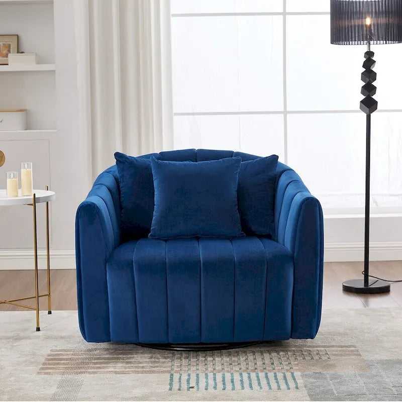 Fauteuil barillet pivotant à 360° avec assise rembourrée