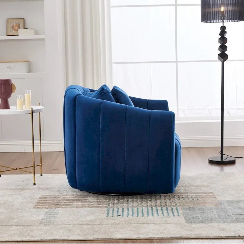 Fauteuil barillet pivotant à 360° avec assise rembourrée