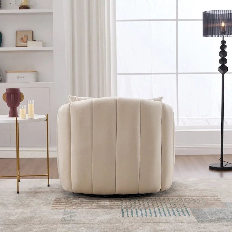 Fauteuil barillet pivotant à 360° avec assise rembourrée