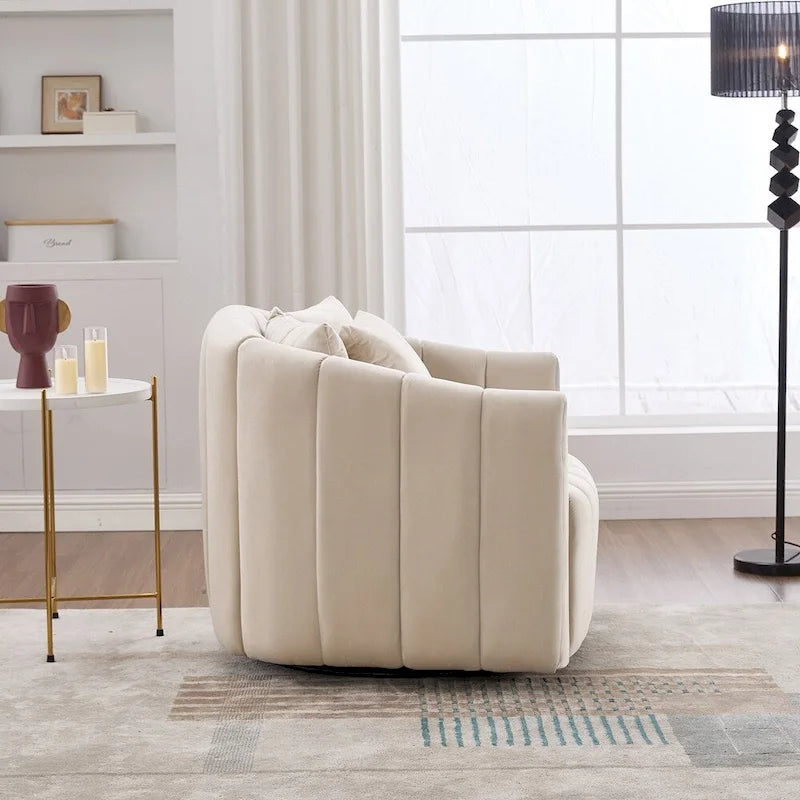 Fauteuil barillet pivotant à 360° avec assise rembourrée