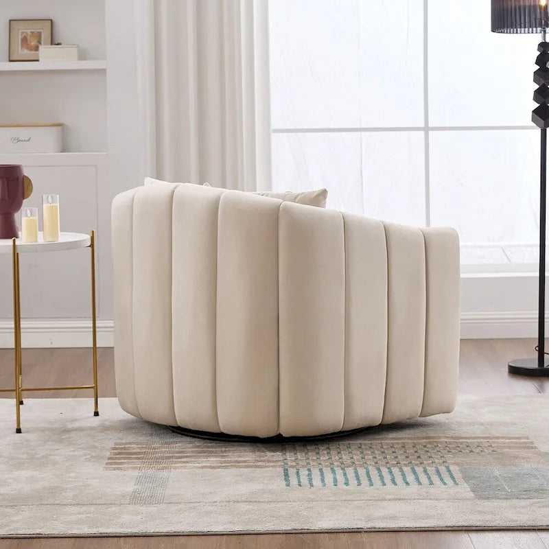 Fauteuil barillet pivotant à 360° avec assise rembourrée