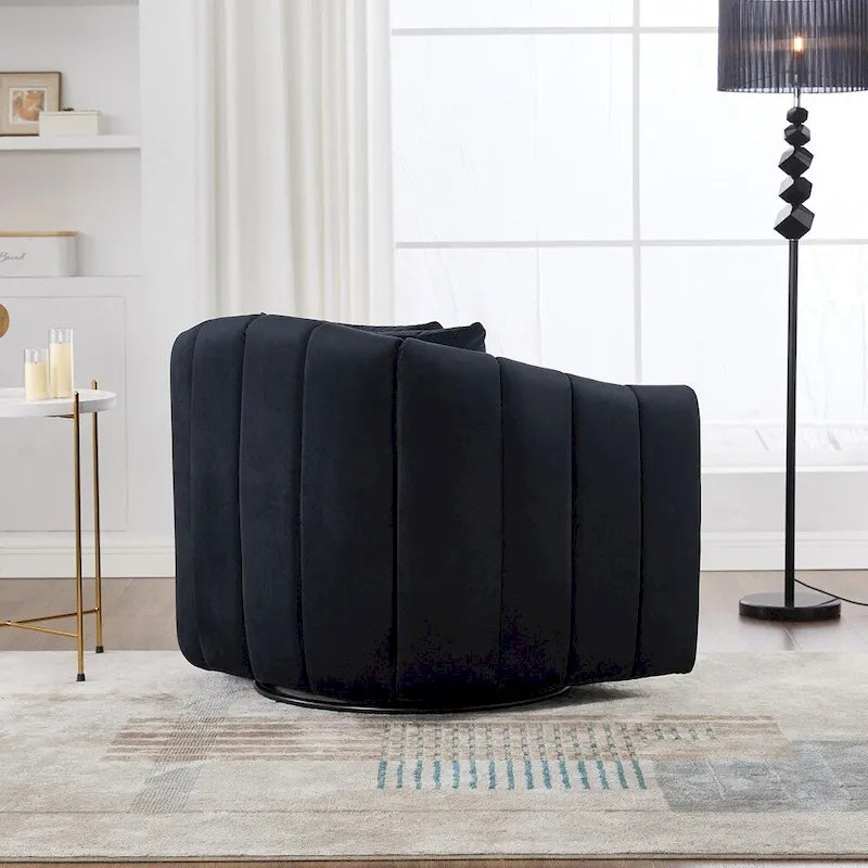 Fauteuil barillet pivotant à 360° avec assise rembourrée