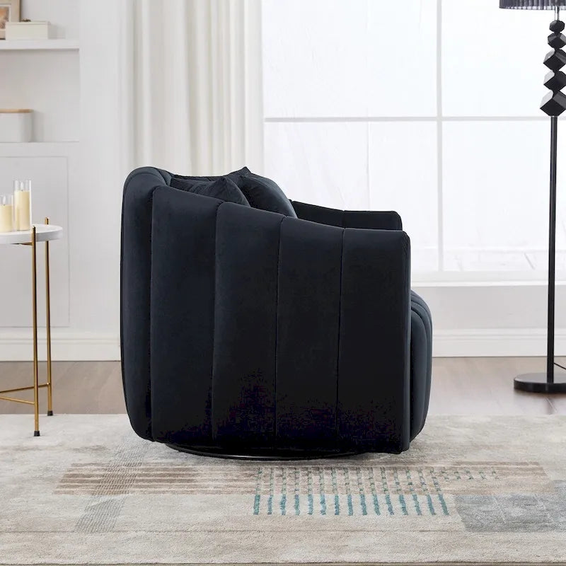 Fauteuil barillet pivotant à 360° avec assise rembourrée
