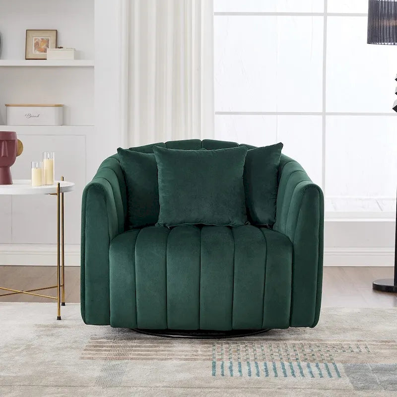 Fauteuil barillet pivotant à 360° avec assise rembourrée