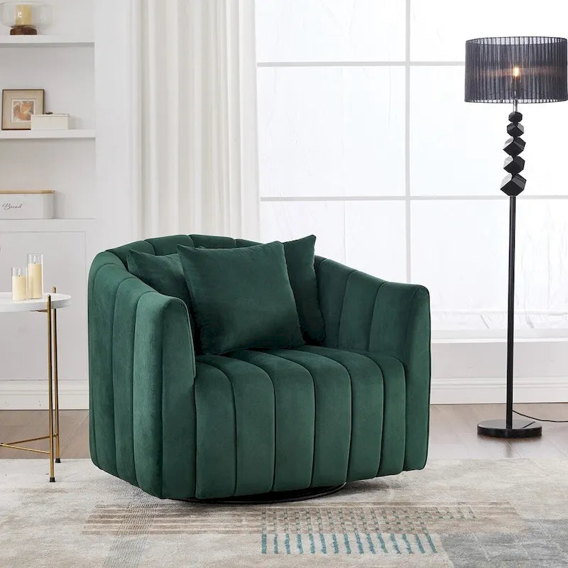 Fauteuil barillet pivotant à 360° avec assise rembourrée