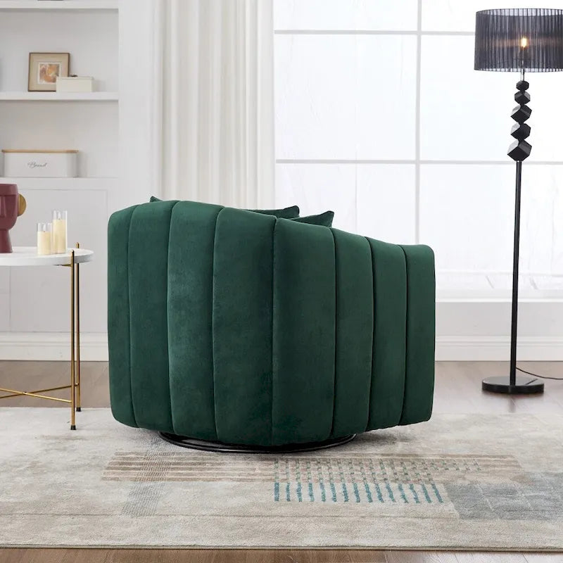 Fauteuil barillet pivotant à 360° avec assise rembourrée