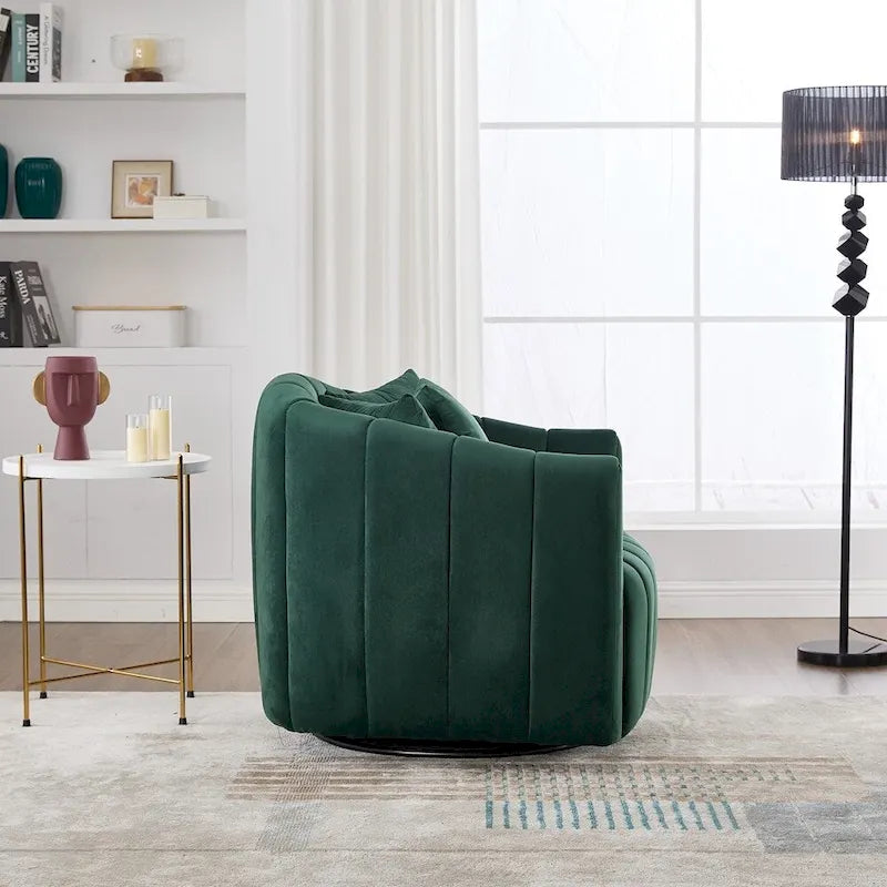 Fauteuil barillet pivotant à 360° avec assise rembourrée