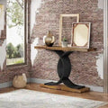 Console avec plateau aspect marbre et piètement en métal