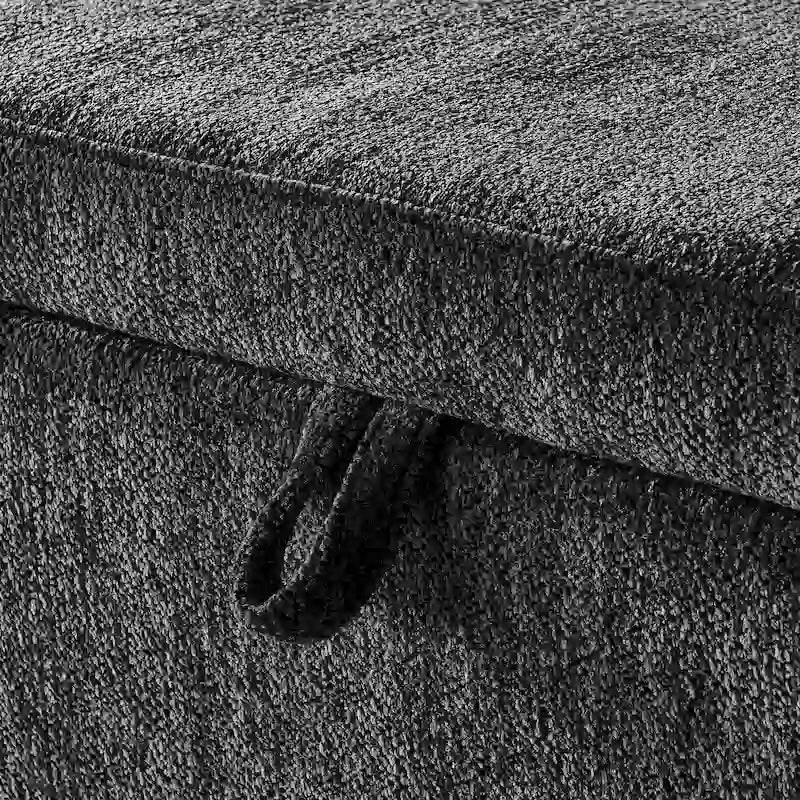 Banc de rangement ovale avec compartiment secret