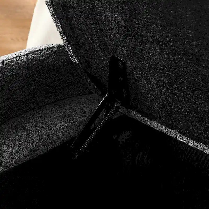 Banc de rangement ovale avec compartiment secret