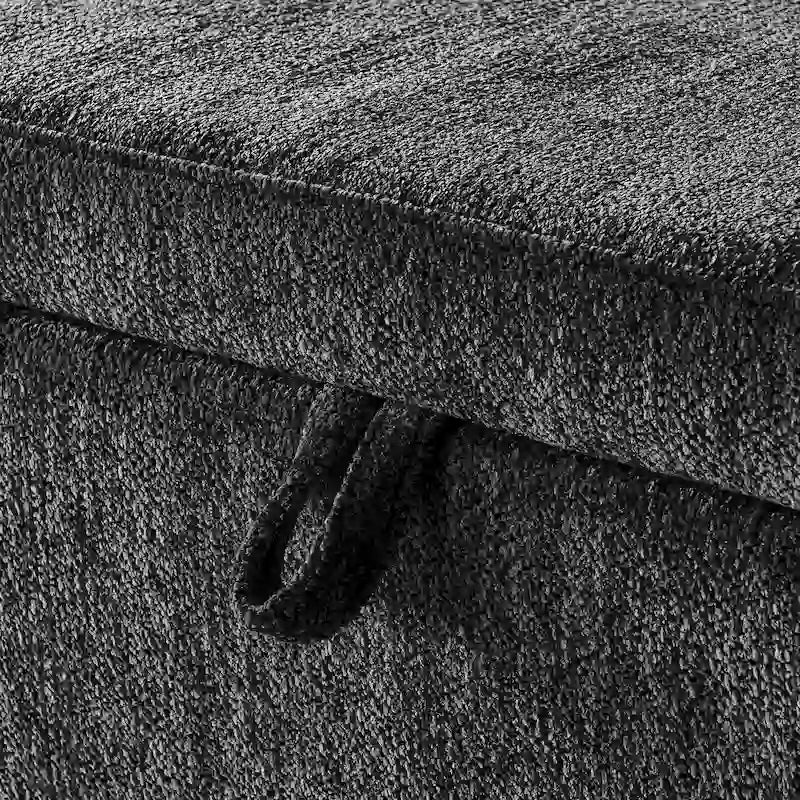 Banc de rangement ovale avec compartiment secret
