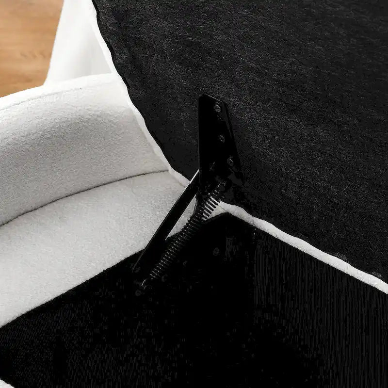 Banc de rangement ovale avec compartiment secret