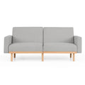 Futon rembourré avec base en bois