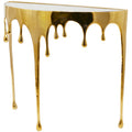 Table d'appoint Drip en aluminium avec plateau en verre