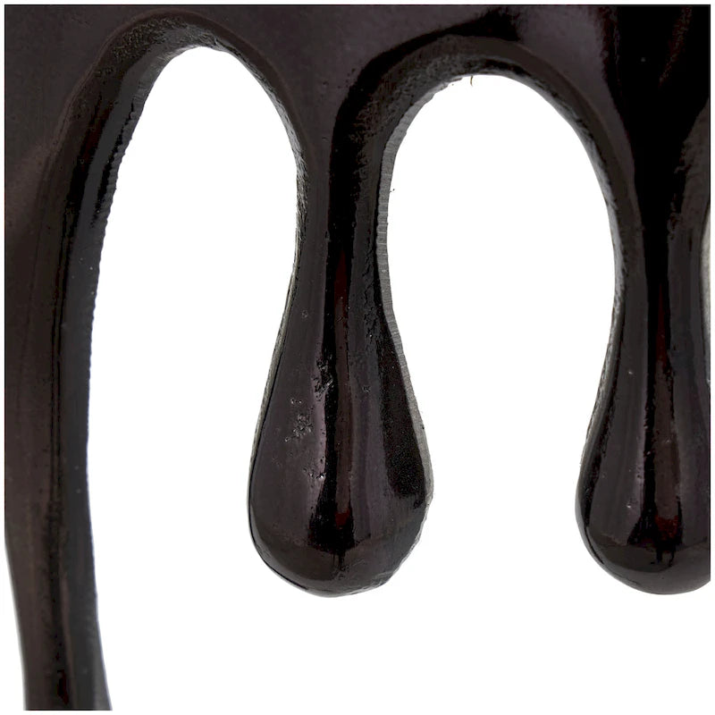 Table d'appoint Drip en aluminium avec plateau en verre