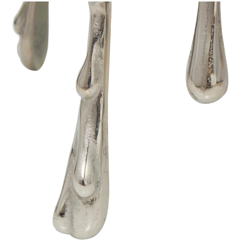 Table d'appoint Drip en aluminium avec plateau en verre
