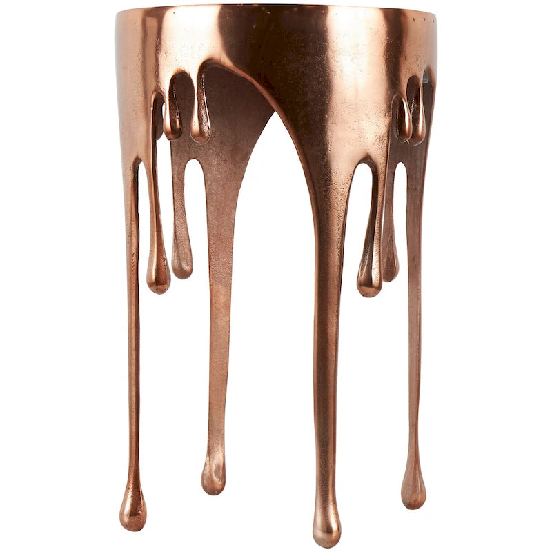 Table d'appoint Drip en aluminium avec plateau en verre