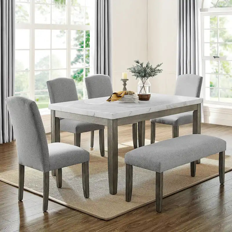 Banc de salle à manger capitonné avec assise en mousse à mémoire de forme