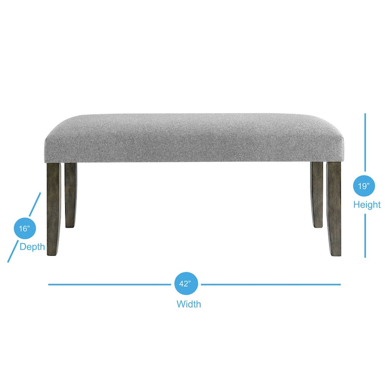 Banc de salle à manger capitonné avec assise en mousse à mémoire de forme
