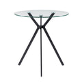 Table de salle à manger bistro en verre