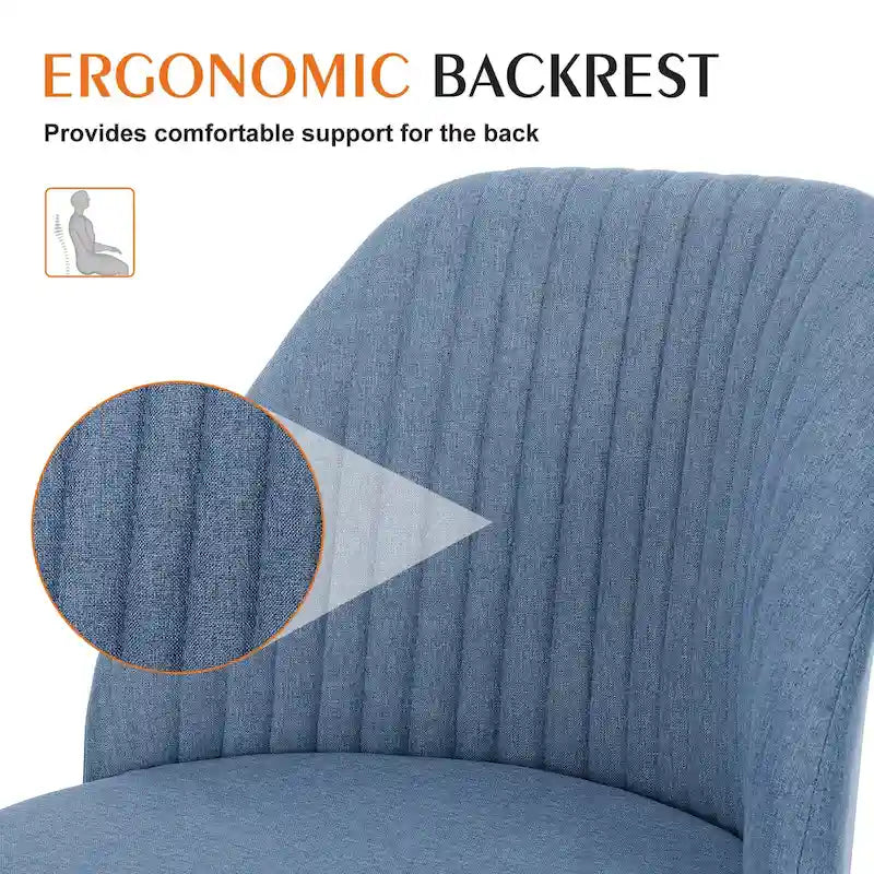 Chaise de bureau pivotante réglable avec roulettes