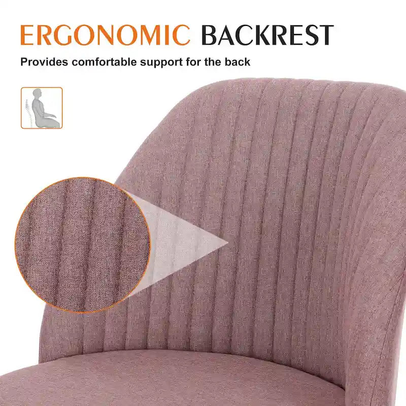 Chaise de bureau pivotante réglable avec roulettes