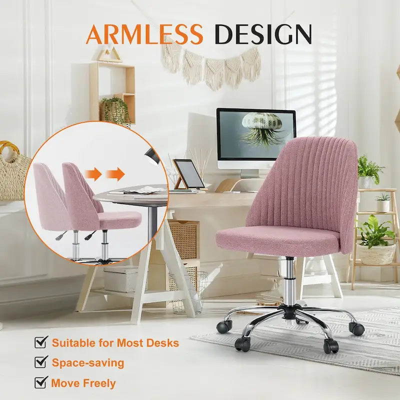 Chaise de bureau pivotante réglable avec roulettes