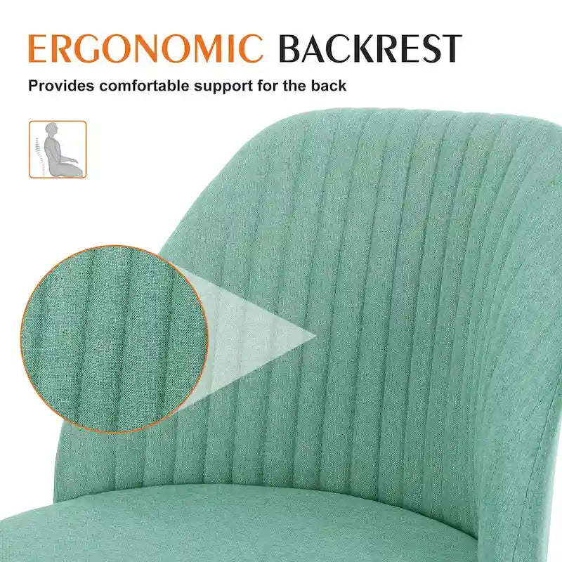 Chaise de bureau pivotante réglable avec roulettes