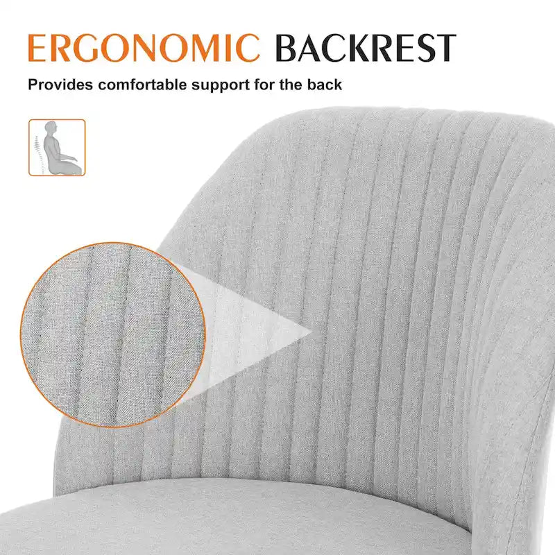 Chaise de bureau pivotante réglable avec roulettes