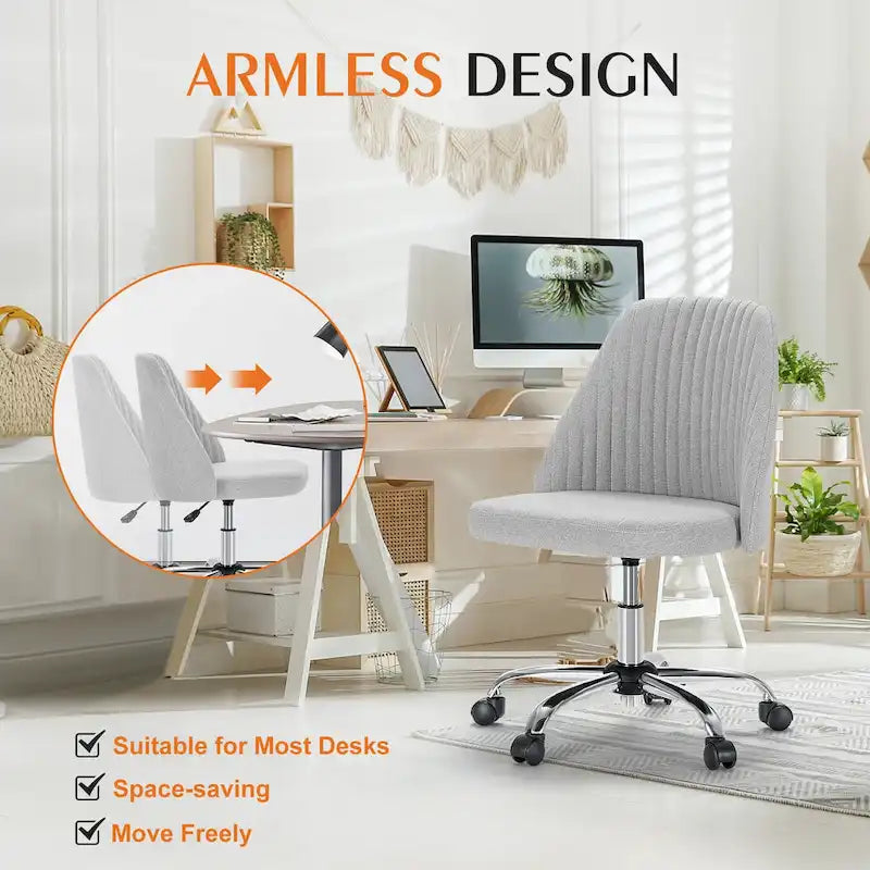 Chaise de bureau pivotante réglable avec roulettes