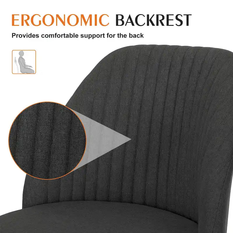 Chaise de bureau pivotante réglable avec roulettes