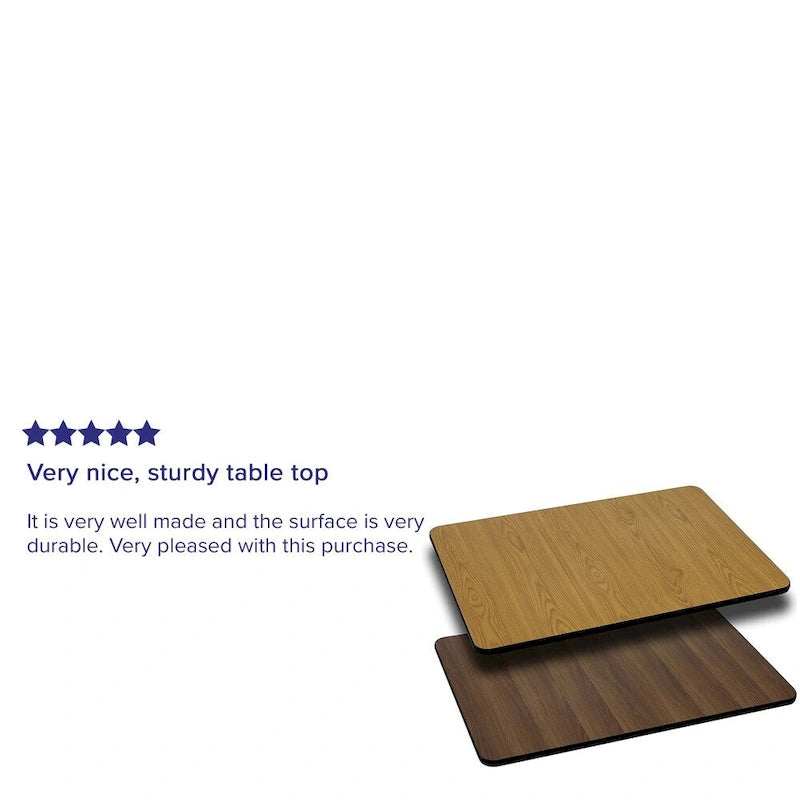 Plateau de table rectangulaire réversible en stratifié 30 x 60
